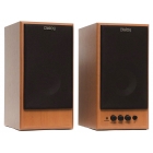 Колонки DIALOG W-204, вишневые, 2*25W, 2.0, встроенный блок питания, ВН, ЧН (1/2)